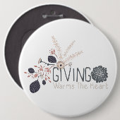 Erhitzen als Blumenzitat Button (Vorne & Hinten)