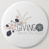 Erhitzen als Blumenzitat Button (Vorderseite)