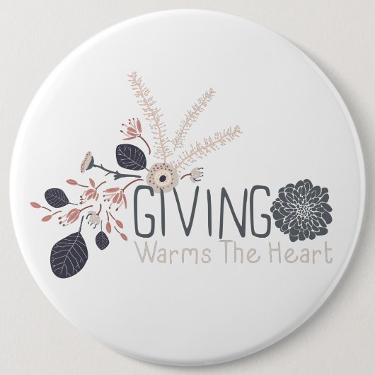 Erhitzen als Blumenzitat Button (Vorderseite)