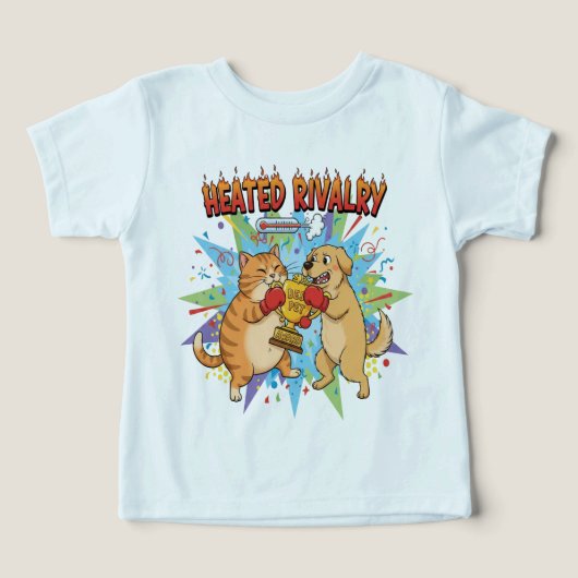 Erhitzte Rivalität Katze vs Hund Boxen Lustig Best (Design Vorderseite)
