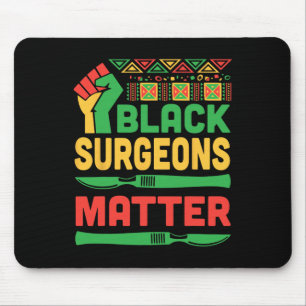 Erhobene Faust Herzschlag Schwarze Chirurgen Probl Mousepad