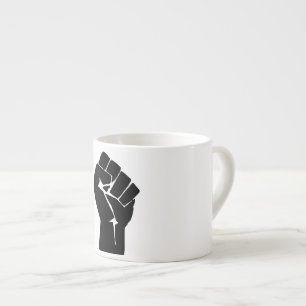 Erhobene schwarze Faust - Widerstand Protest Espressotasse