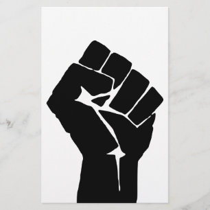 Erhobene schwarze Faust - Widerstand Protest Flyer
