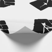 Erhobene schwarze Faust - Widerstand Protest Geschenkpapier (Ecke)