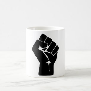 Erhobene schwarze Faust - Widerstand Protest Kaffeetasse