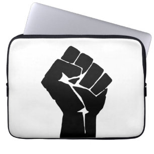 Erhobene schwarze Faust - Widerstand Protest Laptopschutzhülle