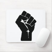 Erhobene schwarze Faust - Widerstand Protest Mousepad (Mit Mouse)