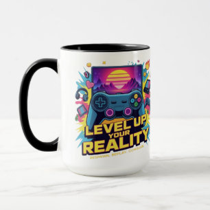 Erhöhe Deine Realität – Neon Gamer Tasse