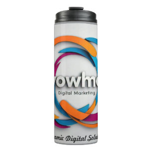 "Erhöhen. Engage. Excel." Thermosbecher