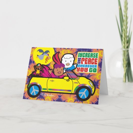Erhöhen Sie den Frieden, wohin Sie auch gehen Karte (Vorderseite)