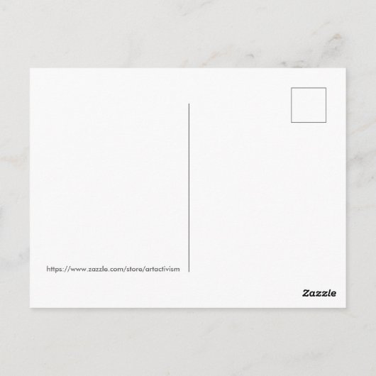 Erhöhen Sie den Mindestlohn auf einen Lebenslohn Postkarte (Rückseite)