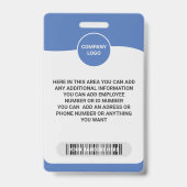 Erhöhen Sie die Identität Ihres Teams durch einen  Ausweis (Rückseite)