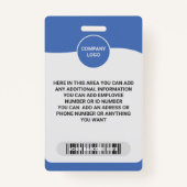 Erhöhen Sie die Identität Ihres Teams durch einen  Ausweis (Rückseite)