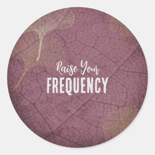 Erhöhen Sie Ihr Frequenzangebot für Ginkgo-Blätter Runder Aufkleber (Vorderseite)