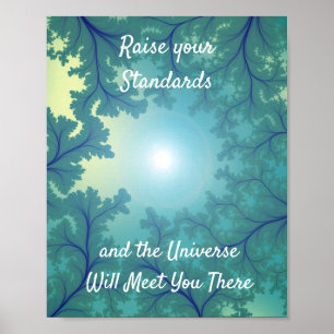Erhöhen Sie Ihr Standard-Bekräftigungs-Inspiration Poster