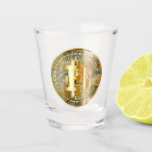 Erhöhen Sie Ihr Trinkspiel mit einem Bitcoin Schnapsglas (Vorderseite)