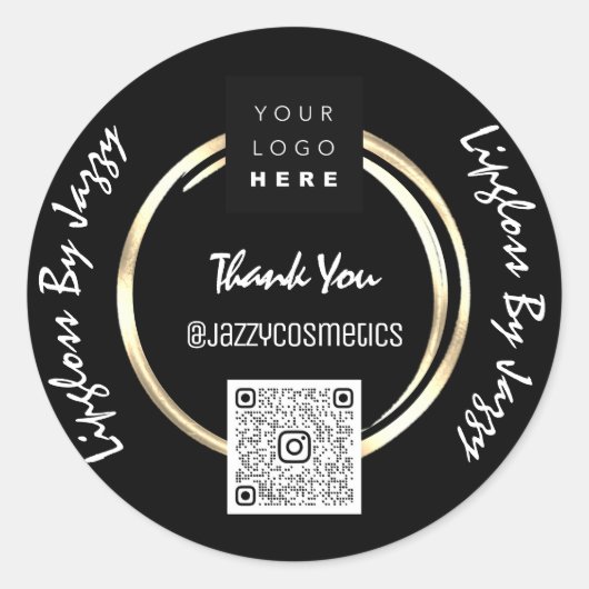 Erhöhen Sie Ihre Dankbarkeit mit Black Gold VIP Vi Runder Aufkleber (Vorderseite)