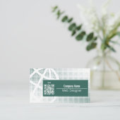 Erhöhen Sie Ihre digitale Marke: Grüner Web-Design Visitenkarte (Stehend Vorderseite)