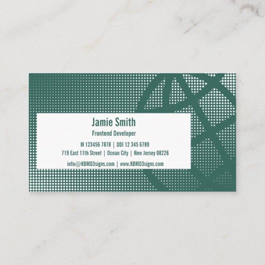 Erhöhen Sie Ihre digitale Marke: Grüner Web-Design Visitenkarte (Rückseite)