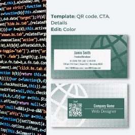 Erhöhen Sie Ihre digitale Marke: Grüner Web-Design Visitenkarte