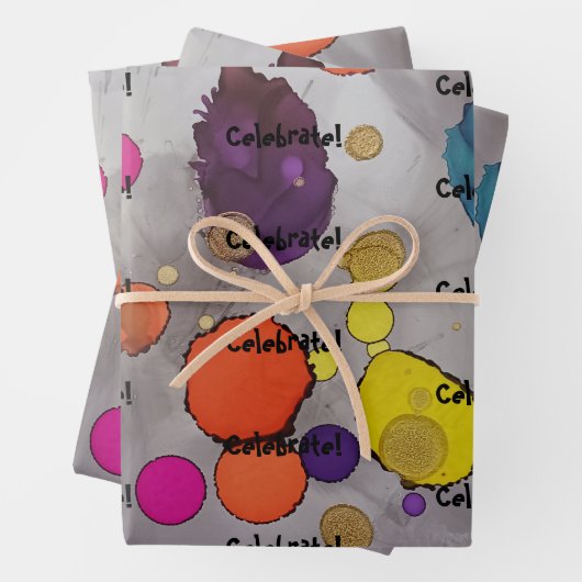 Erhöhen Sie Ihre Feier mit bunter Laune! Geschenkpapier Set (Beispiel)