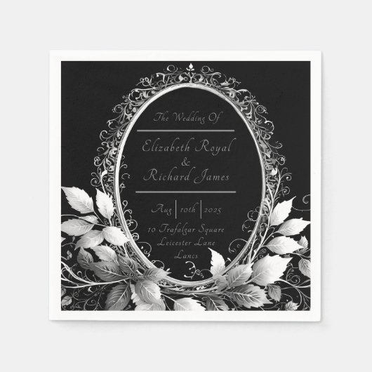 Erhöhen Sie Ihre Hochzeit mit einer Touch von Luxu Serviette (Vorderseite)