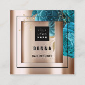 Erhöhen Sie Ihre Markenbezeichnung mit der QR-Rose Quadratische Visitenkarte (Vorderseite)