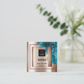 Erhöhen Sie Ihre Markenbezeichnung mit der QR-Rose Quadratische Visitenkarte (Stehend Vorderseite)