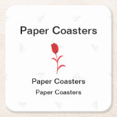 Erhöhen Sie Ihre Markenbezeichnung mit hochwertige Rechteckiger Pappuntersetzer (Vorderseite)