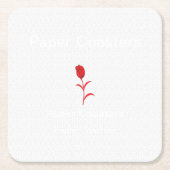 Erhöhen Sie Ihre Markenbezeichnung mit hochwertige Rechteckiger Pappuntersetzer (Vorderseite)