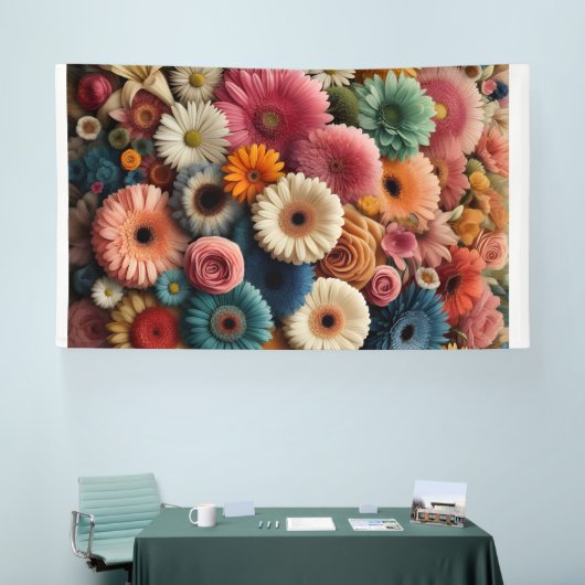 Erhöhen Sie Ihre Raumfarbe Gerbera Daisy Floral Banner (Messe)