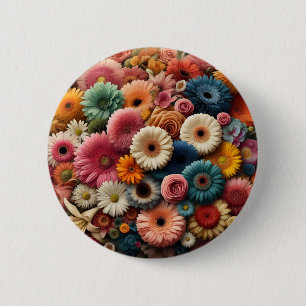 Erhöhen Sie Ihre Raumfarbe Gerbera Daisy Floral Button