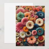 Erhöhen Sie Ihre Raumfarbe Gerbera Daisy Floral Einladung (Vorne/Hinten)