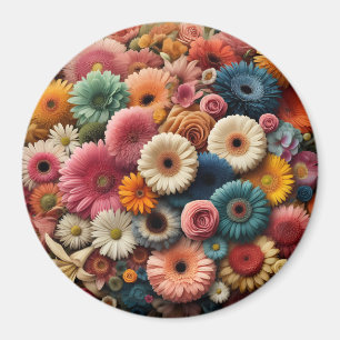 Erhöhen Sie Ihre Raumfarbe Gerbera Daisy Floral Magnet