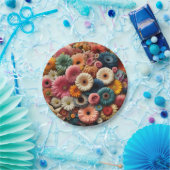 Erhöhen Sie Ihre Raumfarbe Gerbera Daisy Floral Pappteller (Party)