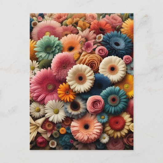 Erhöhen Sie Ihre Raumfarbe Gerbera Daisy Floral Postkarte (Vorderseite)