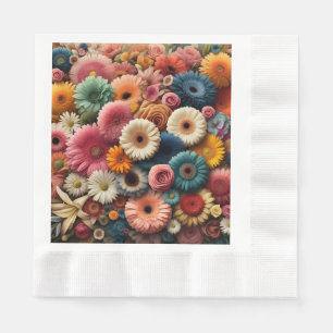 Erhöhen Sie Ihre Raumfarbe Gerbera Daisy Floral Serviette