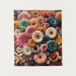 Erhöhen Sie Ihre Raumfarbe Gerbera Daisy Floral Wandteppich