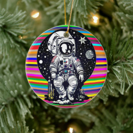 Erhöhen Sie Ihre Weltraumvibes: Galaktische Royali Keramik Ornament