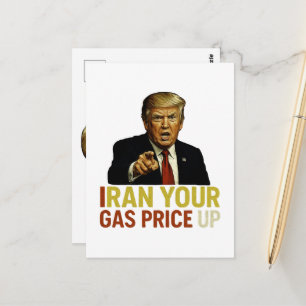 Erhöhen Sie Ihren Gaspreis im Iran Postkarte