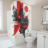 Erhöhen Sie Ihren Platz durch dynamische Abstrakte Duschvorhang (Beispiel)