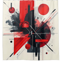 Erhöhen Sie Ihren Platz durch dynamische Abstrakte Duschvorhang