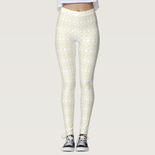 Erhöhen Sie Ihren Platz mit White and Gold Geometr Leggings
