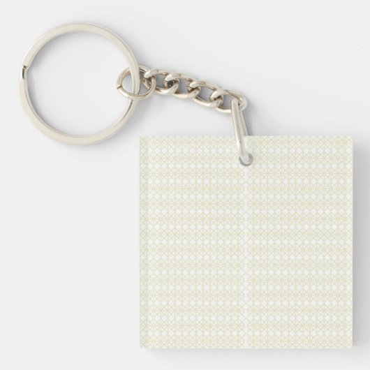 Erhöhen Sie Ihren Platz mit White and Gold Geometr Schlüsselanhänger (Vorderseite)