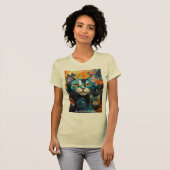 Erhöhen Sie Ihren Stil mit Cat Cubism Art T-Shirt (Vorne ganz)