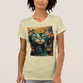 Erhöhen Sie Ihren Stil mit Cat Cubism Art T-Shirt (Vorderseite)