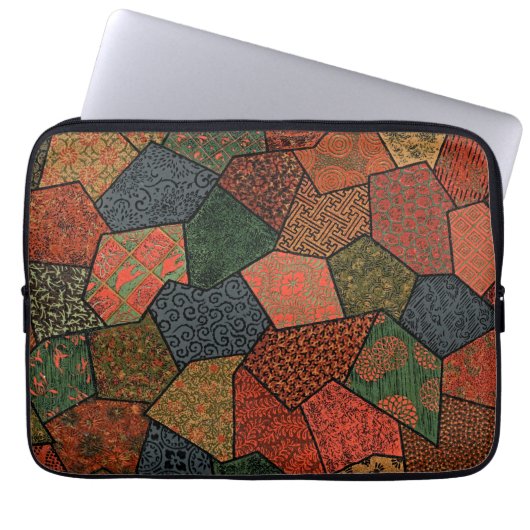 Erhöhen Sie Ihren Stil mit der farbenfrohen Polygo Laptopschutzhülle (Vorderseite)