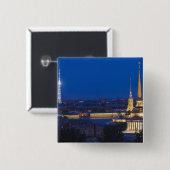 Erhöhte Ansicht des Fernsehturms Button (Vorne & Hinten)
