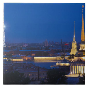 Erhöhte Ansicht des Fernsehturms Fliese