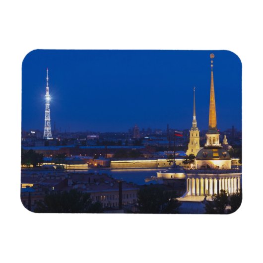 Erhöhte Aussicht auf den Fernsehturm Magnet (Horizontal)